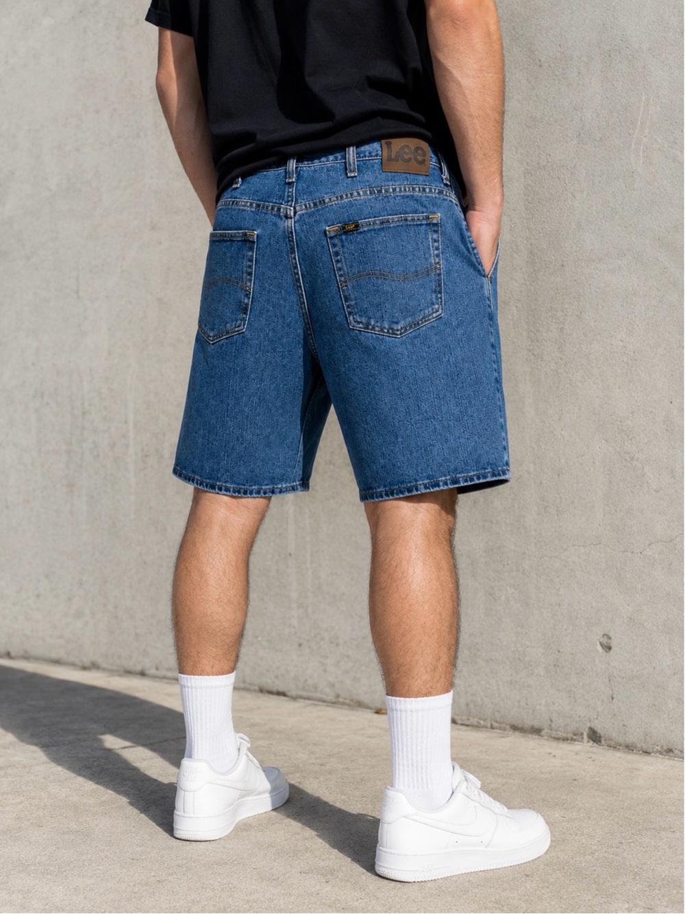 Vintage Lee Denim Shorts Mens 36 Made in Mexico 90s Dad Jorts